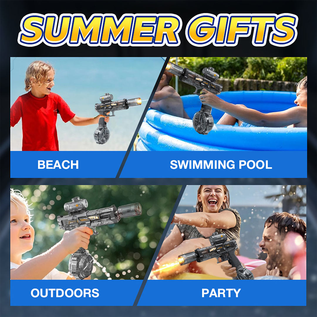 Electric Water Blaster with Flame Effect